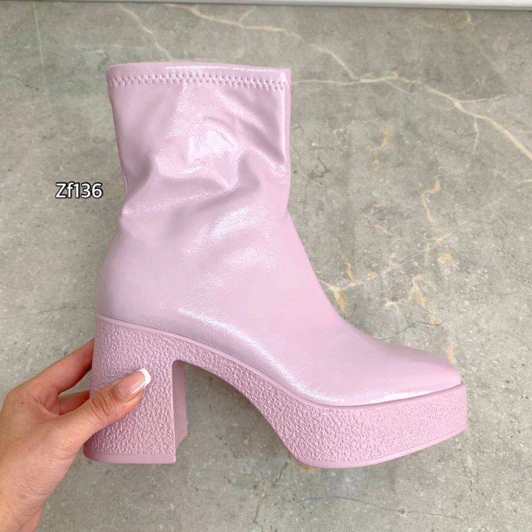 Botin lila tacon 8cm Z522 C35